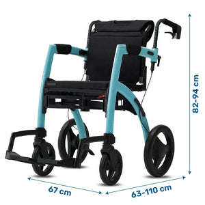 Andador de plegado fácil en un solo movimiento dortomedical
