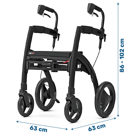 Medidas del andador convertible en silla de ruedas para mayor flexibilidad en el paseo dortomedical
