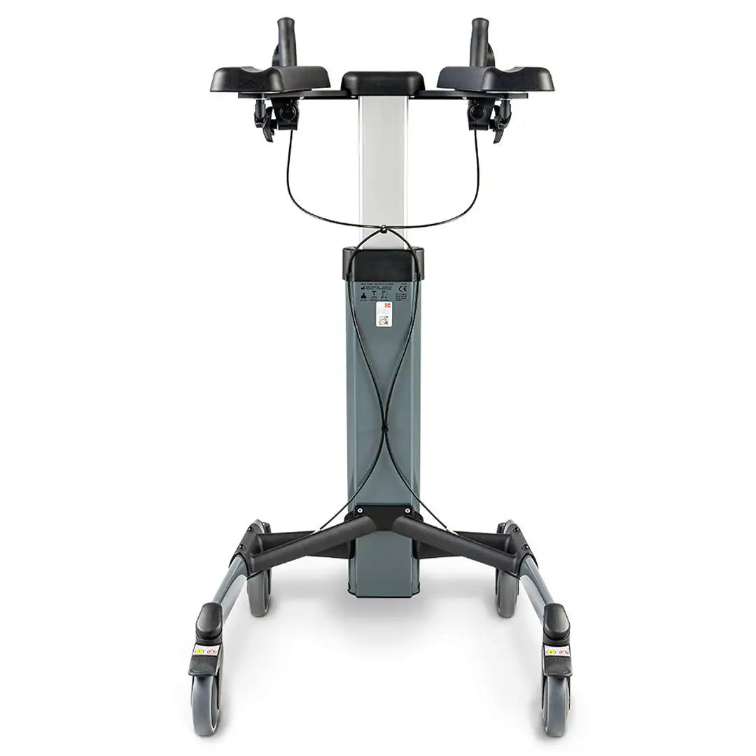 Vista frontal del andador con soporte para antebrazos recomendado para rehabilitación y recuperación funcional dortomedical
