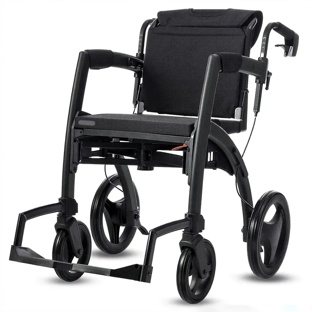 Andador estilo urbano con gran maniobrabilidad que permite giros en espacios estrechos dortomedical
