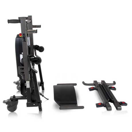 Piezas desmontables de la silla Aúpa Chair T-Flex con pata central optimizada para transferencias desde silla de ruedas dortomedical