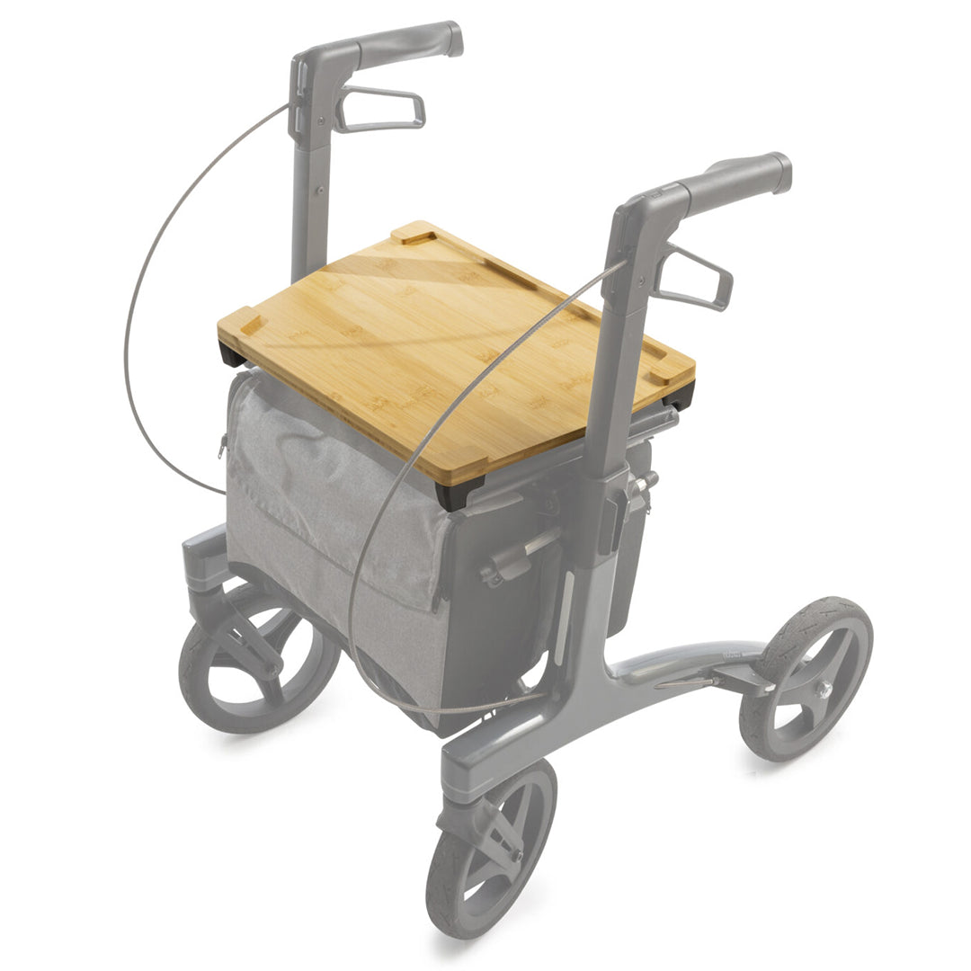 Bandeja para andadores de adultos que facilita un cómodo transporte de objetos dortomedical