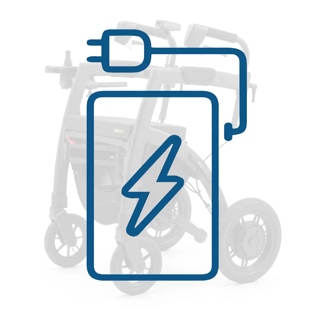 Batería original extra para el andador eléctrico 5 en 1 rollz motion electric apta para viajar en avión dortomedical