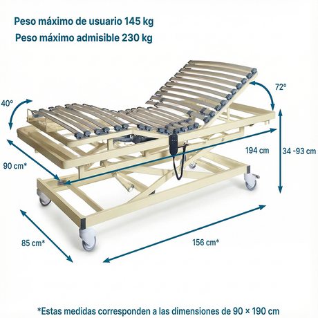 Cama Articulada com Estrado Elevatório GERAS Configurável