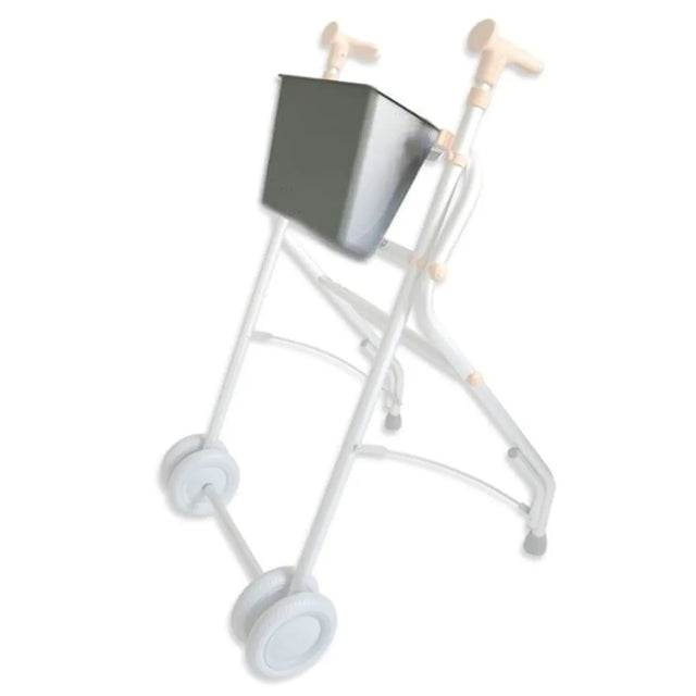 Cesta de plástico negra para andadores de fácil uso dortomedical