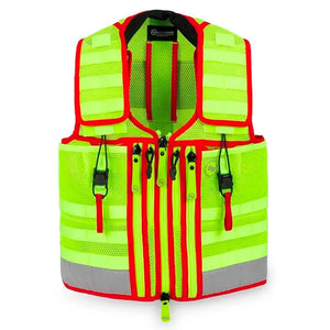 Chaleco reflectante técnico en diseño corto que mejora la movilidad en espacios confinados dortomedical
