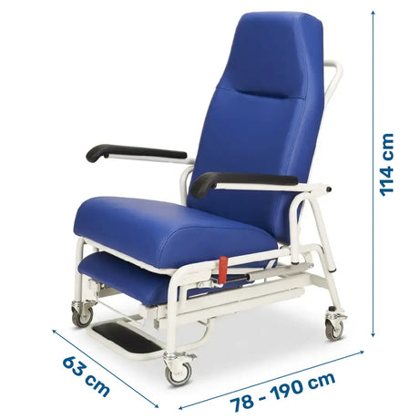 Dimensiones del sillón geriátrico de descanso y tratamiento para mejorar el bienestar de pacientes en el cuidado a domicilio dortomedical