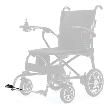 Herraje y paleta para reposapiés derecho de la silla de ruedas Nova dortomedical