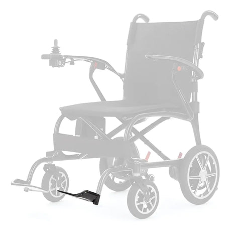 Herraje y paleta para reposapiés izquierdo de la silla de ruedas Nova dortomedical