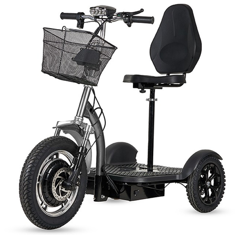 Scooter elétrica todo-o-terreno de 3 rodas 500W