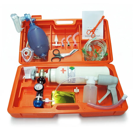 Maletín oxigenoterapia con botella de oxígeno incluida disponible vacía o cargada dortomedical