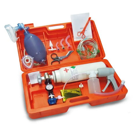 Maletín oxigenoterapia completo para emergencias sanitarias y atención prehospitalaria dortomedical