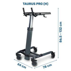 Medidas del Andador Taurus Topro Hidráulico de estructura reforzada ajustado para un usuario alto manteniendo una postura de espalda recta dortomedical