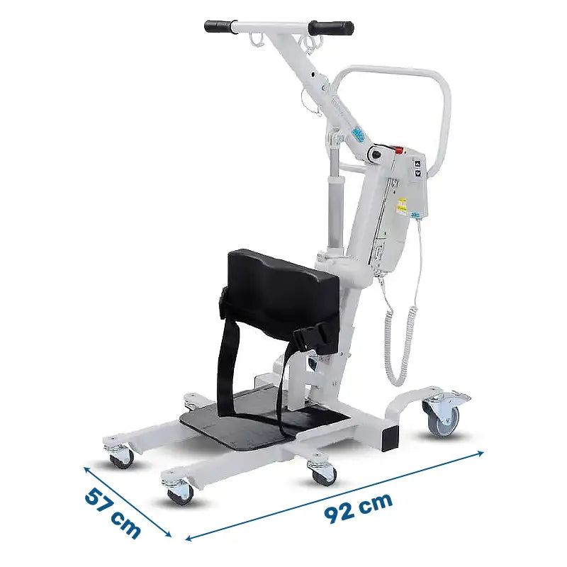 Medidas de la grúa de bipedestación y traslado fabricada con materiales de calidad para un uso exigente dortomedical