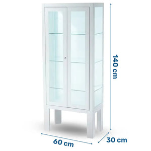 Medidas de la vitrina médica de acero inoxidable con 2 puertas con cristal dortomedical