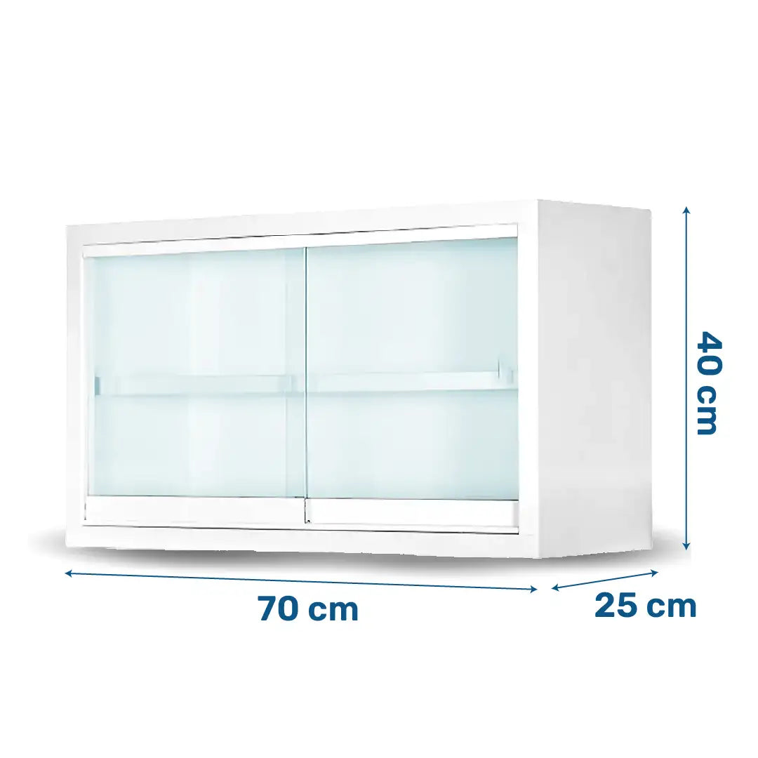 Vitrina Médica de Parede 70 x 25 x 40 cm