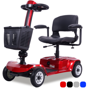 Plano frontal inclinado del scooter eléctrico de largo 105 cm que cabe en la mayoría de los ascensores estándar dortomedical