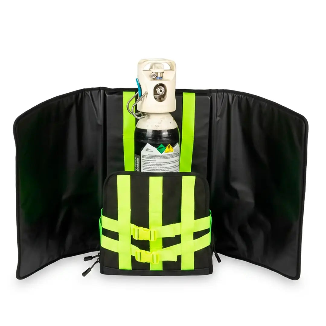 Mochila técnica de intervención que carga elementos grandes y pesados dortomedical