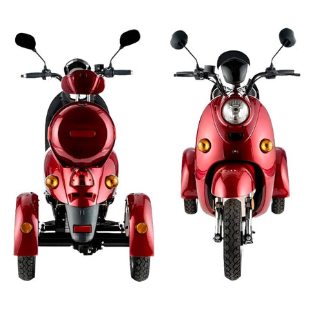 Moto eléctrica vintage con sistema completo de luces e intermitentes para seguridad vial de Dortomedical