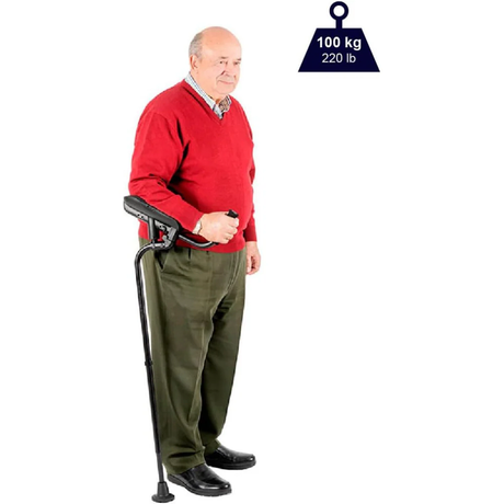 Muletas de plataforma com suporte e amortecimento para o antebraço