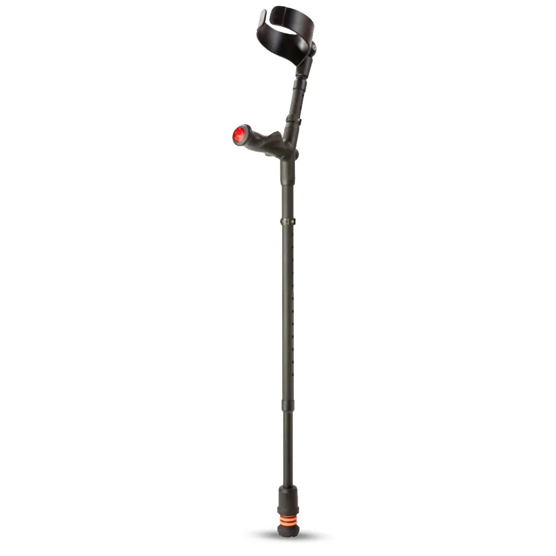 Muleta flexyfoot con reposabrazos ajustable para mayor comodidad postural del usuario dortomedical