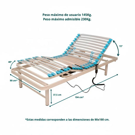 PACK Cama Articulada com Colchão + Grade + Cabeceira/peseira. Nova APOLO