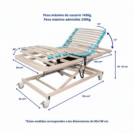 PACK Cama Articulada Elevatória COMPLETA com Colchão Nova APOLO