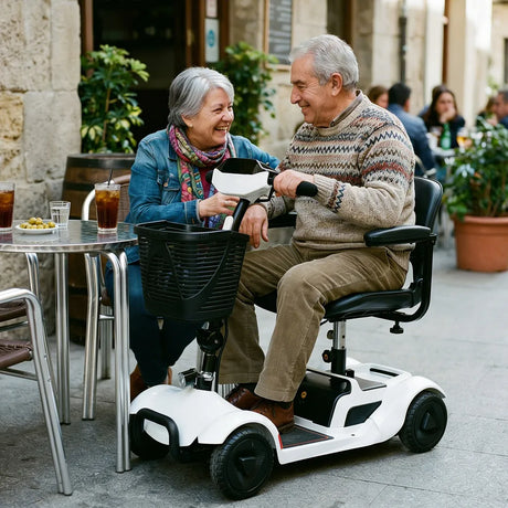 Vehículo de movilidad reducida con cuadro de mandos digital para control de velocidad y batería dortomedical