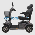 Vista 360 grados del scooter eléctrico con doble asiento Ebro Biplaza dortomedical