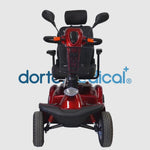 Vista 360 grados del scooter potente con ruedas todoterreno EBRO dortomedical