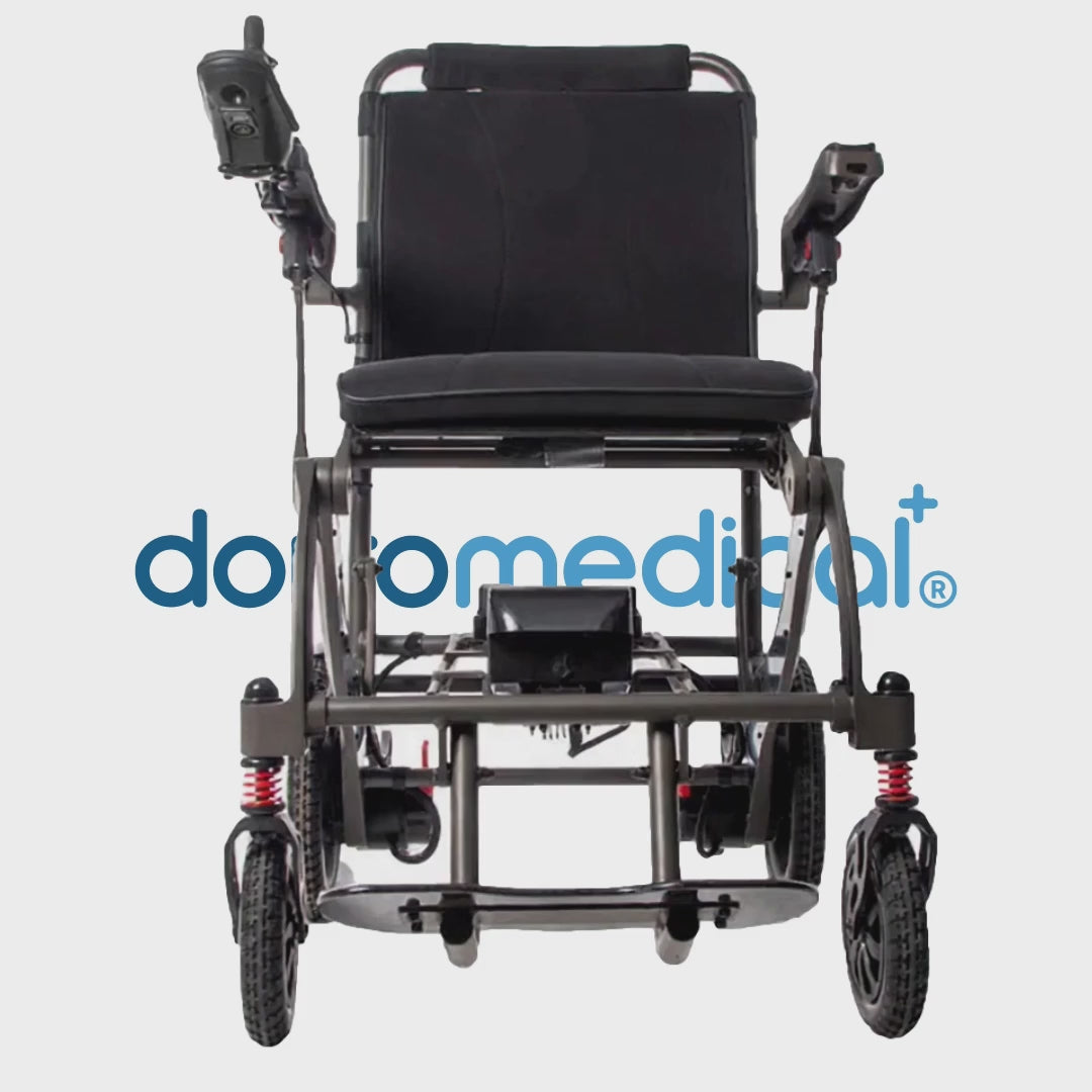 Vista 360 grados de la silla de ruedas eléctrica Kittos Magnesium dortomedical