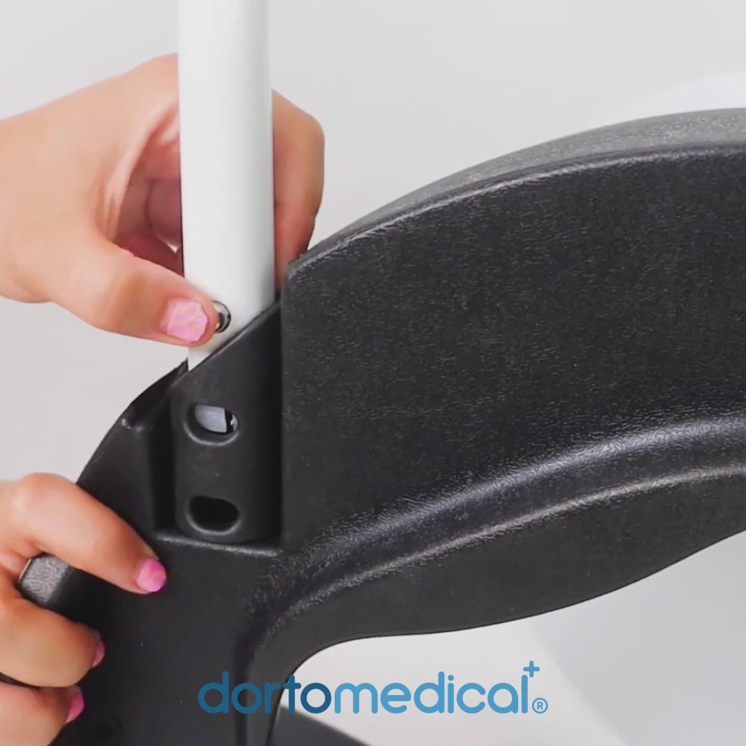 Montaje del elevador blanco para WC ergonómico, seguro y estable dortomedical