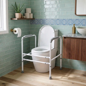 Reposabrazos para WC con patas regulables en altura para adaptar el producto según el usuario dortomedical