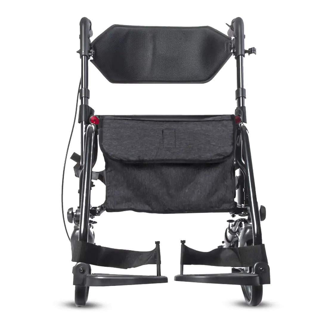 Rollator 2 en 1 con reposapiés ajustables para un mayor confort mientras va sentado dortomedical