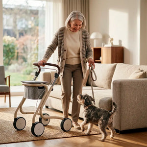Rollator byACRE Scandinavian Butler con freno ergonómico y dirección con una sola mano para aumentar la autonomía diaria dortomedical