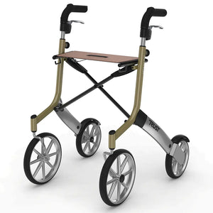 Rollator todoterreno con ruedas suaves que aportan confort en la conducción dortomedical