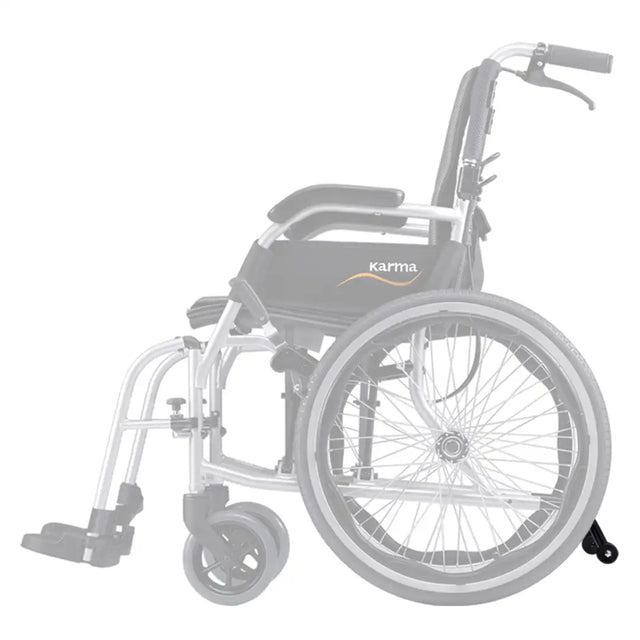 Ruedas antivuelco para la silla de ruedas Ergo Lite 2 que ofrecen una mayor seguridad durante el trayecto dortomedical
