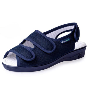 Sandalias ortopédicas para mujer con empeine pronunciado cómodas con apertura total dortomedical