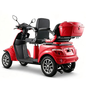 Scooter eléctrico para dos personas con frenos de disco y tambor para un control garantizado dortomedical
