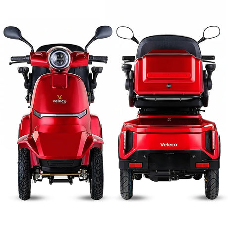 Scooter eléctrico de 4 ruedas con sistema de luces completo para una visibilidad óptima de noche de Dortomedical