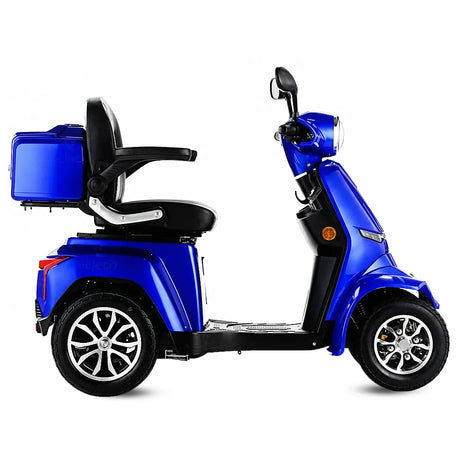 Scooter eléctrico con amplio espacio de almacenaje con llave para transportar compras con seguridad de Dortomedical