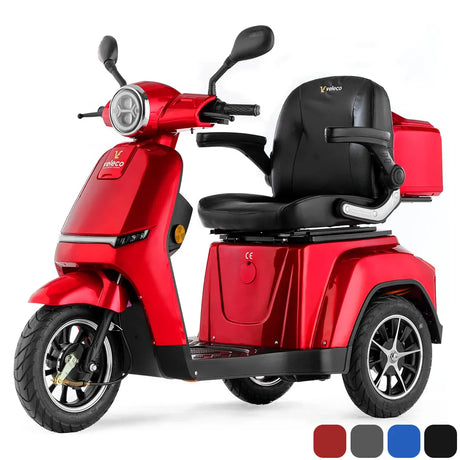 Scooter eléctrico con asiento ajustable para adaptarse a la altura y necesidades del usuario de Dortomedical