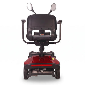 Vista trasera del scooter eléctrico con batería de 12Ah que ofrece hasta 20km de autonomía dortomedical