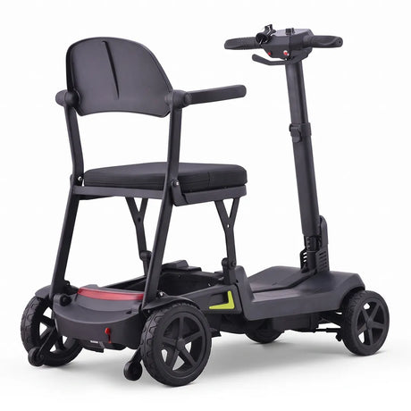 Scooter eléctrico compacto y plegable que ocupa poco espacio y facilita su almacenamiento en casa dortomedical