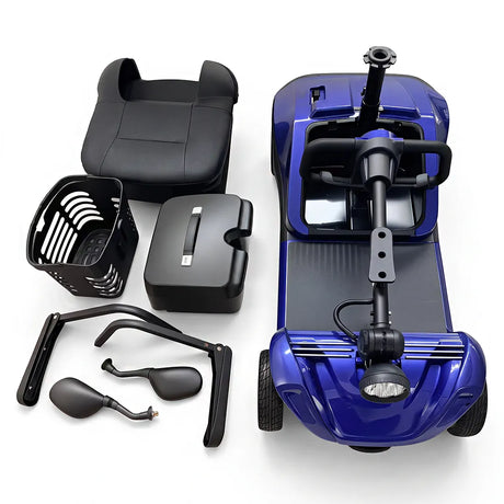 Partes del scooter eléctrico desmntable Rodavia en 6 partes para facilitar su almacenado y transporte dortomedical