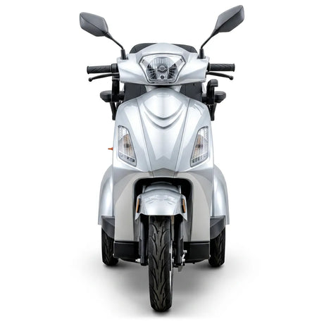Vista frontal del scooter eléctrico para dos personas FASTER NEO 3 que ofrece hasta 40 km de autonomía dortomedical