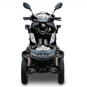 Scooter eléctrico Faster Neo con freno de disco delantero y tambor trasero para mayor control durante el traslado dortomedical