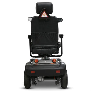 Vista trasera del scooter eléctrico de movilidad con reposabrazos ajustables para una postura más ergonómica dortomedical
