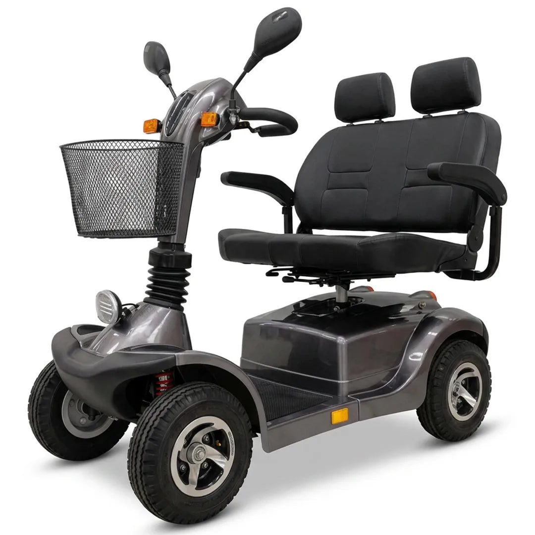 Scooter eléctrico para 2 personas con asiento doble para viajar acompañado con total comodidad dortomedical