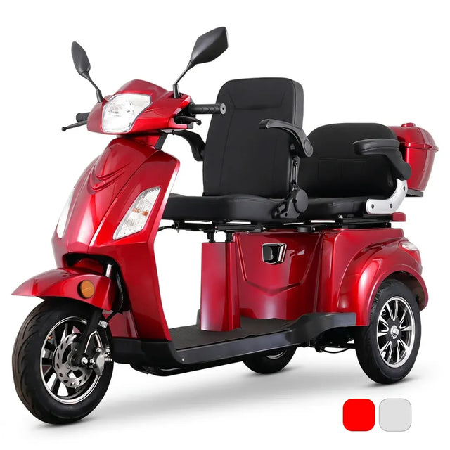 Scooter eléctrico para dos personas de 3 ruedas FASTER NEO 3 con amplio espacio para viajar acompañado dortomedical